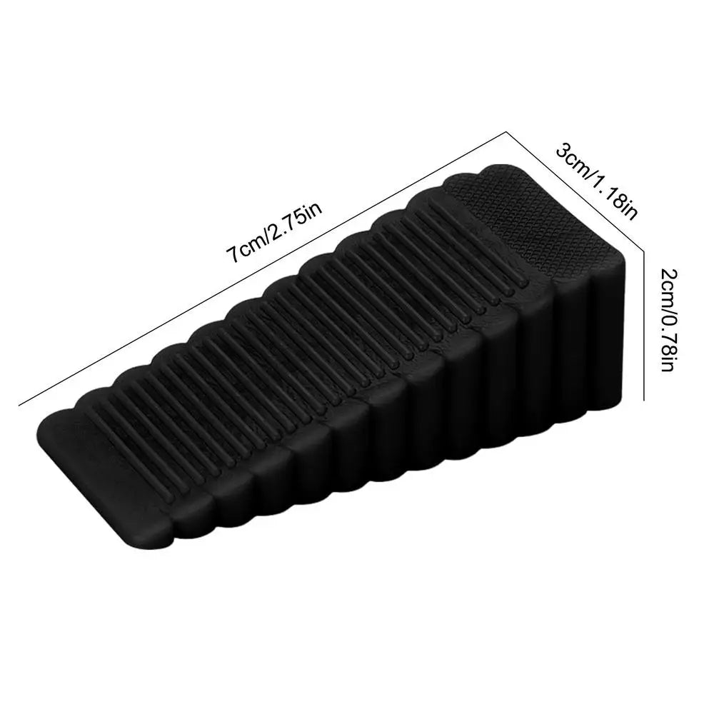 Silicone Door Stopper Rubber DoorStops Wedge Block Door Rear Retainer Safety Windproof Home Office Door Anti-collision Stopper