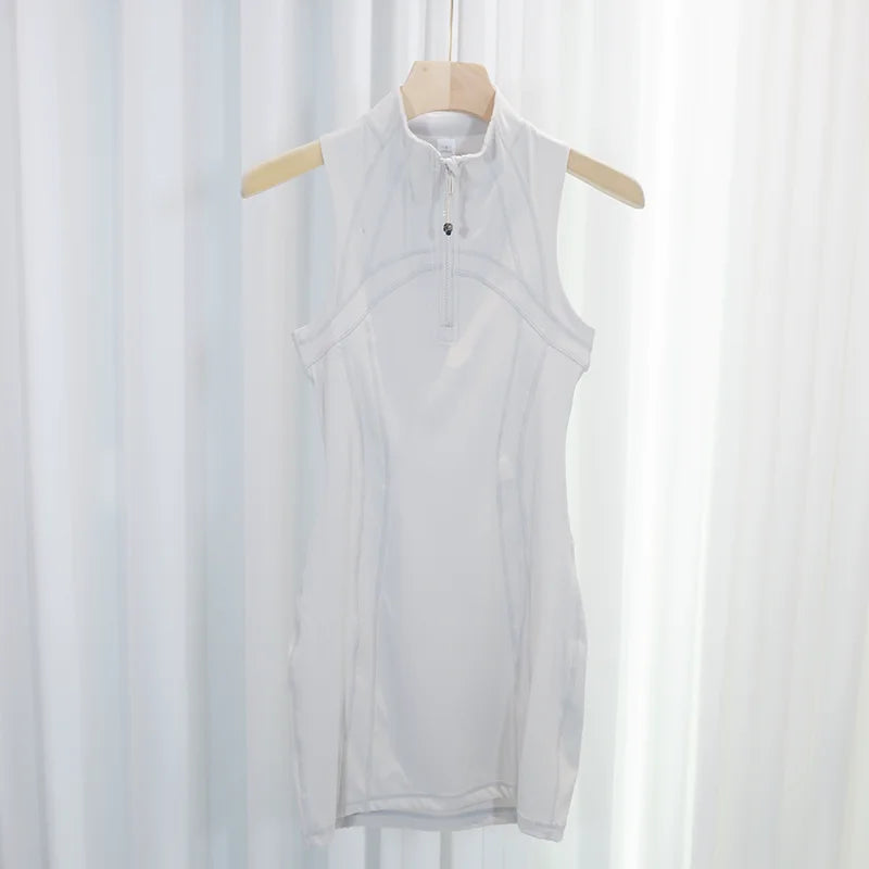 Women's tennis skirt sports sleeveless fitness quick drying breathable short skirt