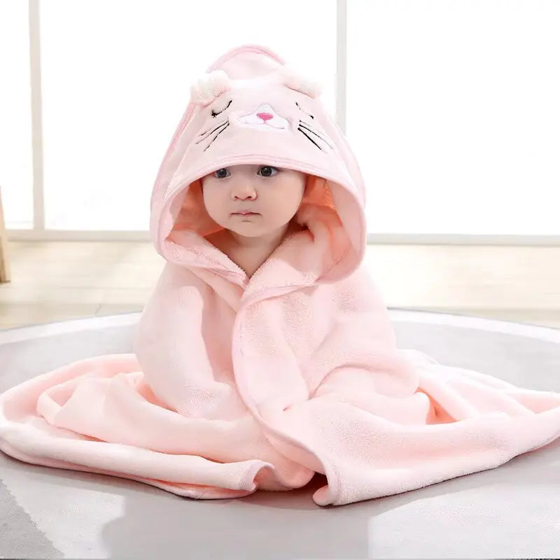 Baby Bath Towels Coral Soft Towel Newborn Hooded Towel Blanket Toddler Bathrobe Universal Sleeping Swaddle Wrap Kids Wipe Towel
