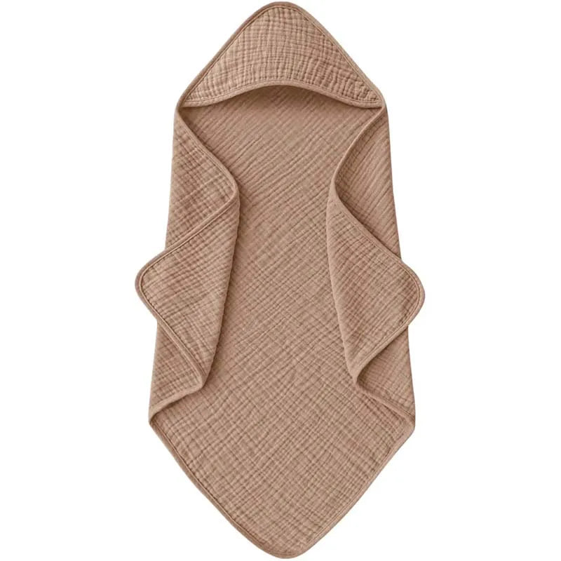 Muslin Baby Bath Towels Hooded Newborn Swaddle Wrap Soft Cotton Baby Blankets Infant Bathrobe Baby Shower Gift 76*76cm