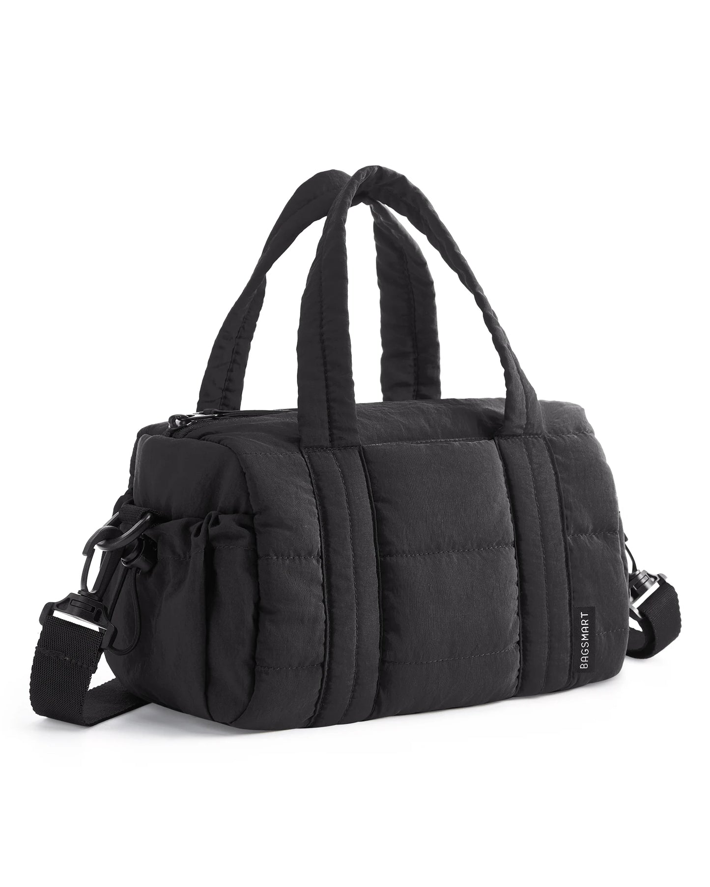 BAGSMART Travel Gym Bag for Women Yoga Mat Duffle Bag with Wet & Dry Pocket Quilted Sports Bag for Weekend Swimming