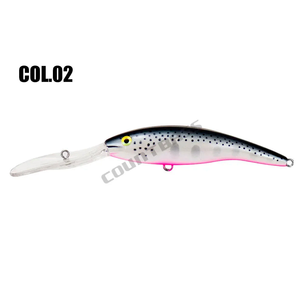 Countbass Deep Tail Wobbler 90mm 14.6g Floating Diving Depth 6M Crankbait Chatterbait Fishing Lures Hard Bait