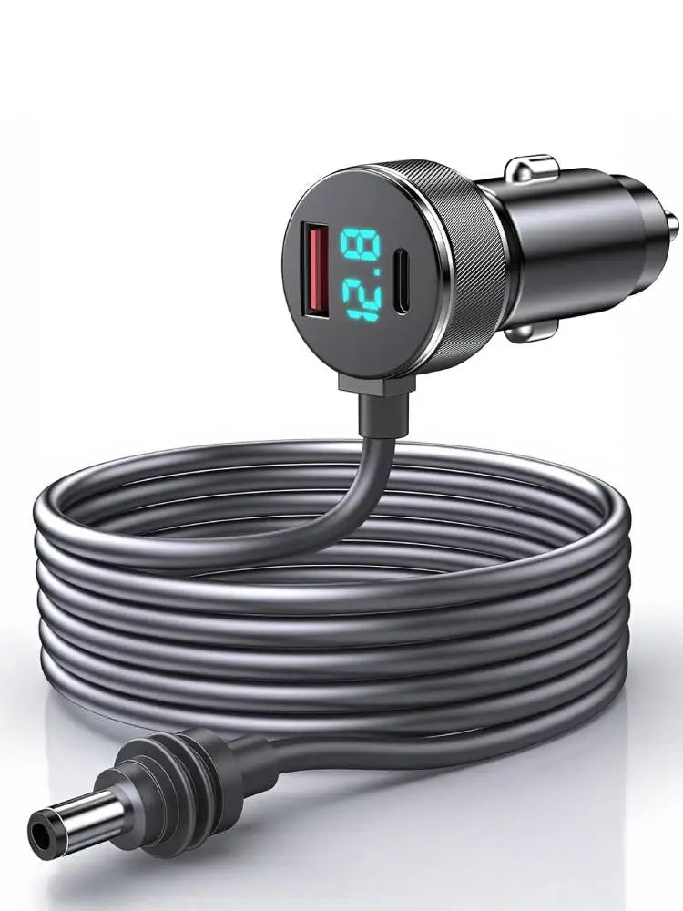 3-in-1 Starlink Mini Cable 3M/5M High Speed Charging USB C/USB A Ports,12-24V Starlink mini car Charger to DC Cable Waterproof