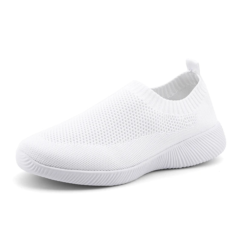 2024 Spring Women Shoes Knitting Sock Sneakers Women Flat Shoes Casual Breathable Sneakers Flats Walking Shoes for Women