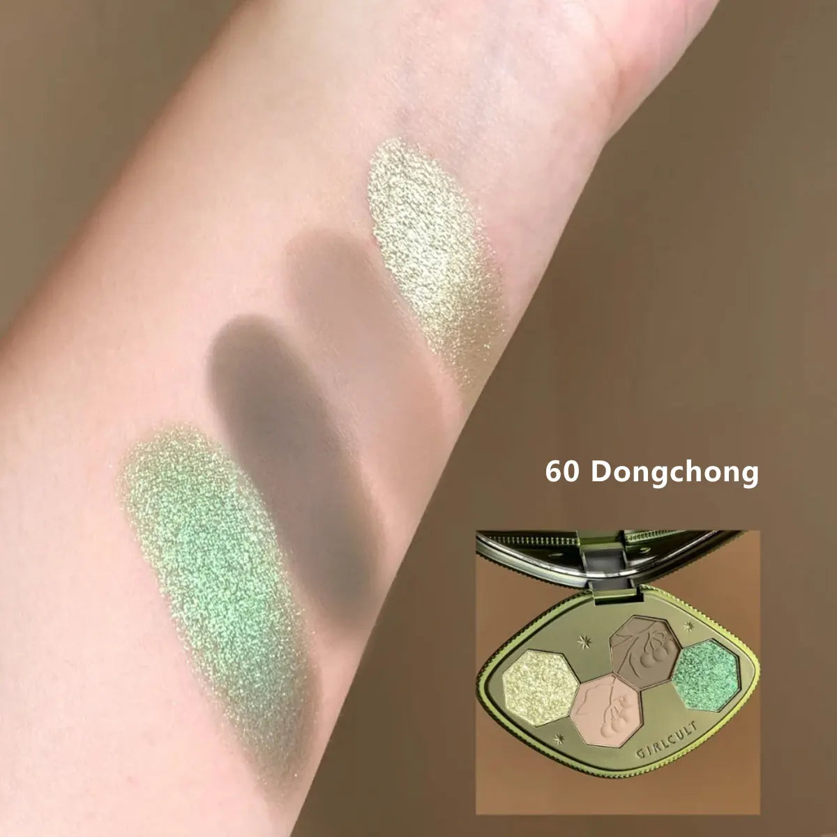 Girlcult Hallucination Eyeshadow Palette 60 Dongchong,Hallucination Powder Texture,Fine-Milled Pigmentation,Dimensional Blending