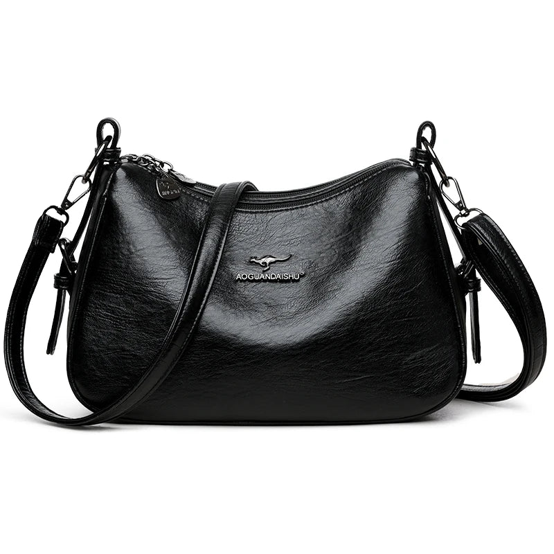 Luxury Designer Ladies Handbags New High Quality Leather Shoulder Bag for Women Female Retro and Minimalist Crossbody Bag Purses