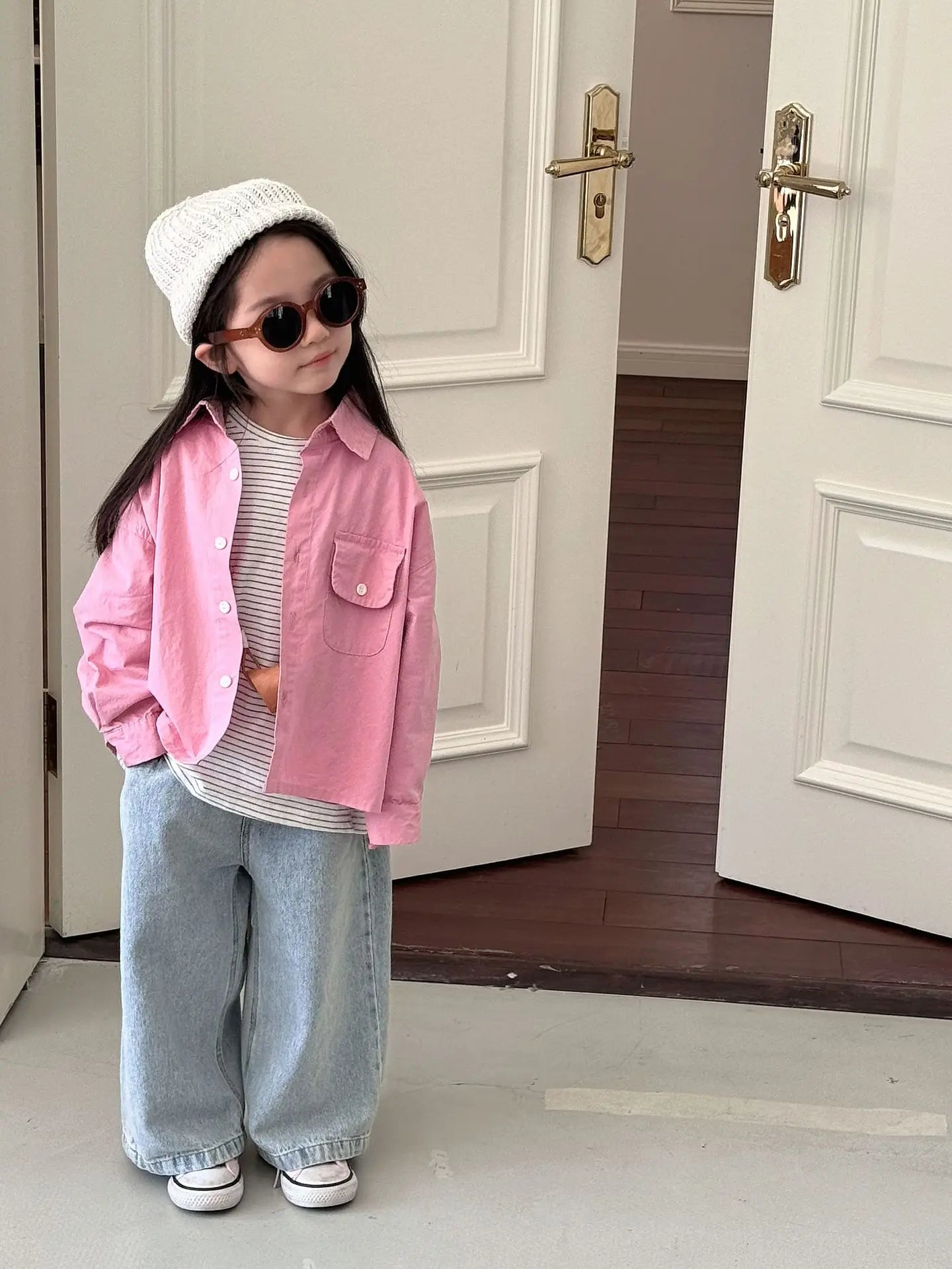 Kids Pants Spring New Korean Causal Children Clothing Boys Girls Simplicity Versatile Straight Leg Jeans Loose Motion Trousers