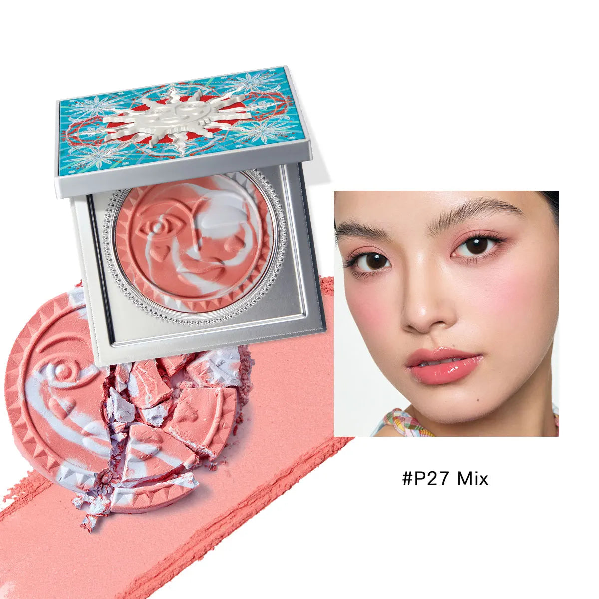 Girlcult Emotion Blush,Powder Blush Texture,Natural Flush,Long-Lasting Pigment,Complexion Brightening,Sweet Makeup,Winter Luxury