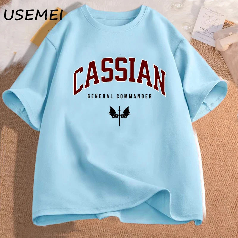 Cassian Illyrian Acotar T-shirt Sarah J Maas Merch Tshirt Casual Cotton Rhysand Azriel Velaris Crescent City Aesthetic Clothing