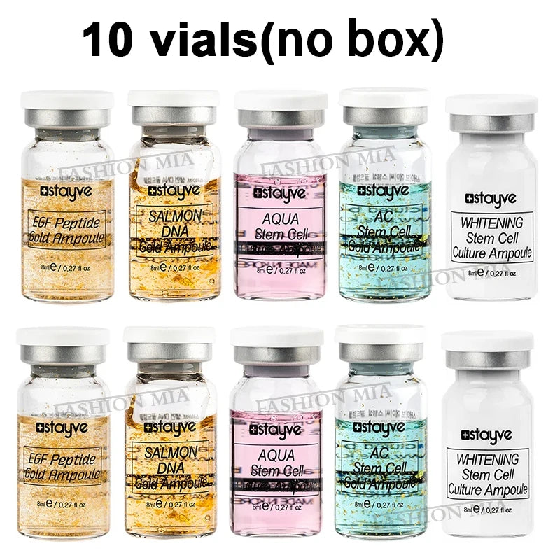 Korea Stayve BB Cream Glow Skin Booster Ampoule Kit Niacinamide/Salmon DNA Face Foundation Moisturizing Cream Skin Care Beauty