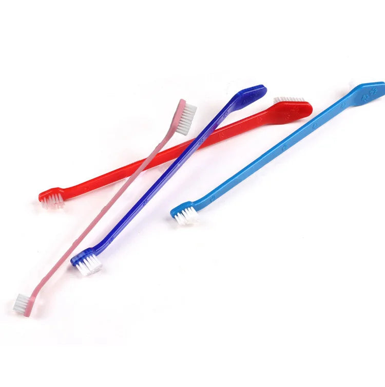 Pet Toothbrush Set Dog Cat Oral Care Kit Pet Toothpaste Cleaning Supplies for Dogs Cats Dental Hygiene Grooming