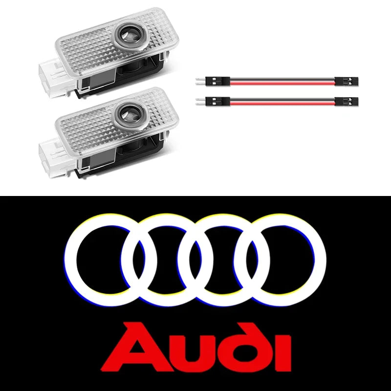 2Pcs Car Door Laser Projector LED HD Welcome Lamp For Audi S Line RS A1 A3 A4 A6 A7 Q3 Q5 Q7 RS3 RS4 RS5 S3 S4 S5 S7