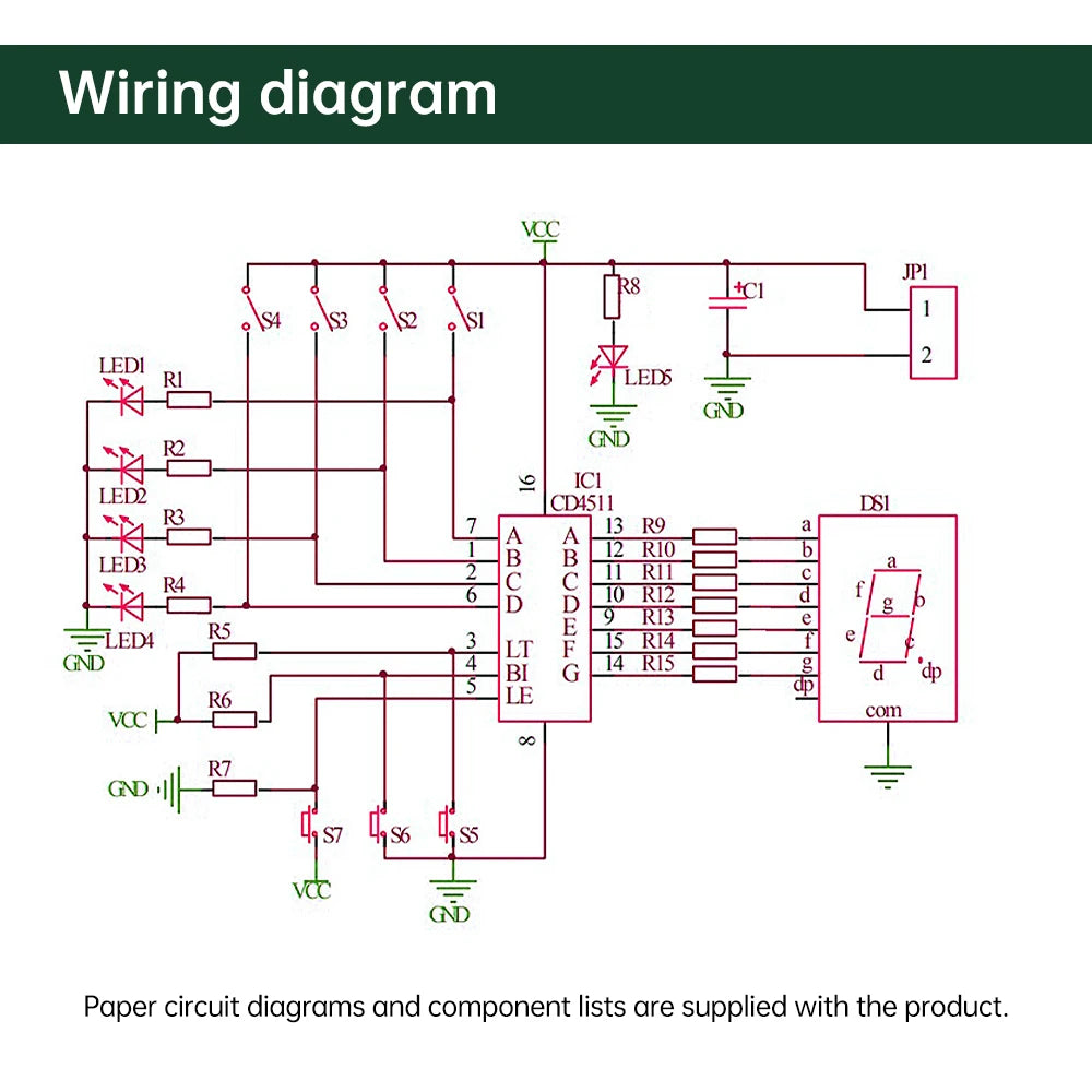 DC 5V DIY Electronics Training Kit Decoding Display for Manufacturing Experiment And Welding Teaching Parts
