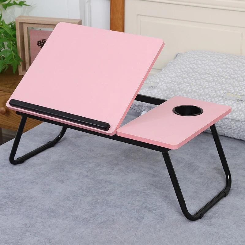 Computer Lazy Desk with Ergonomic Design, Integrated Foldable Table with Adjustable Height, Compact and Practical