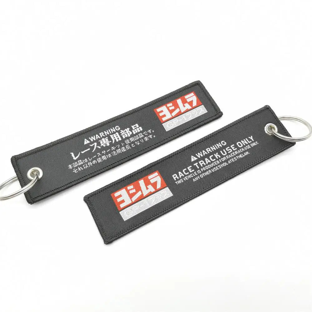 Motorcycle Embroidery Keychain Pendant Yoshimura Culture Tag Eagle BeMak Keyring Nylon Durable Key Chain Fashion Key Ring Holder