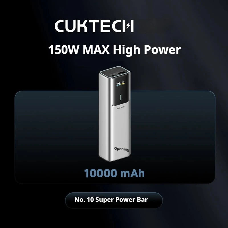 CUKTECH No.10 150w Power Bank Two-Way Fast Charge 10000mAh Portable Powerbank Fast Charging For iPhone16 15 14pro Max Huawei