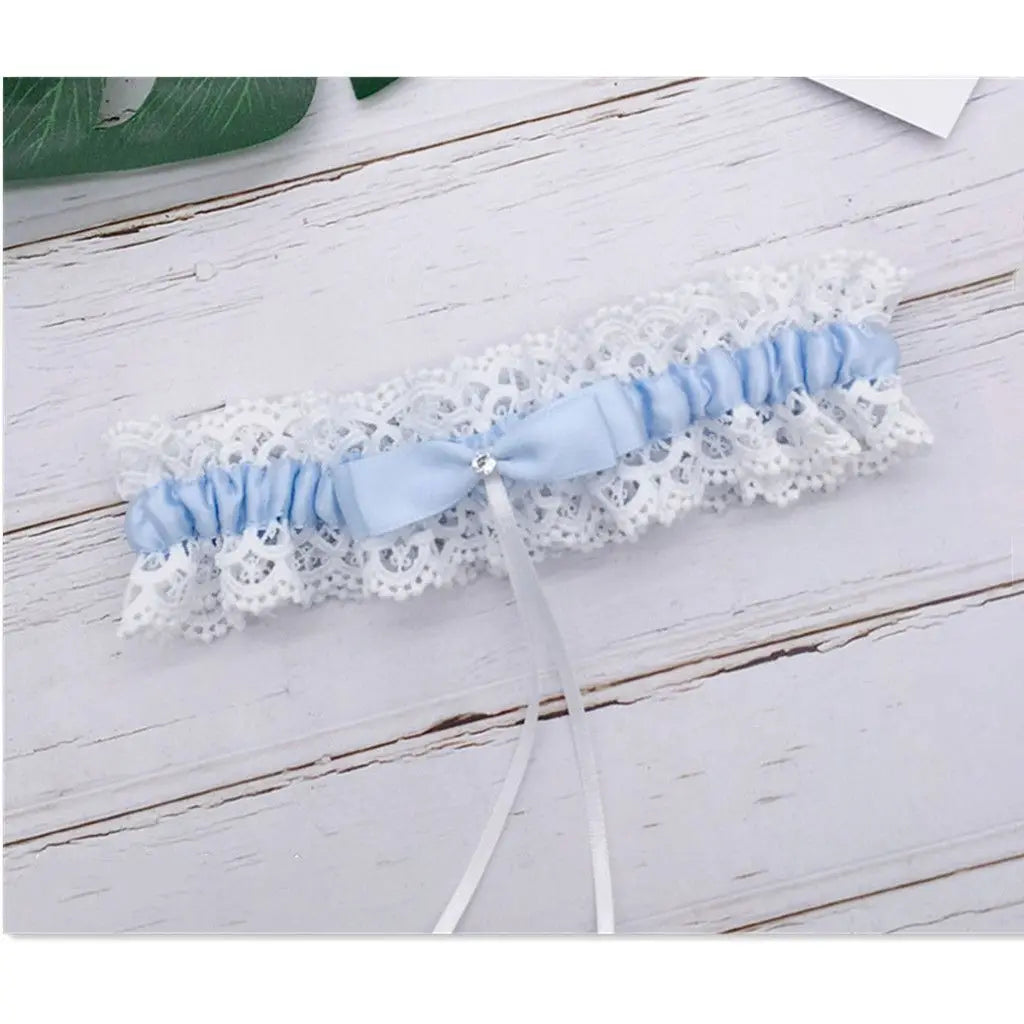 Women Girls Costume Accessories Bridal Garter Wedding Accessories Bow Lace Garter Leg Loop Leg Ring New Fashion