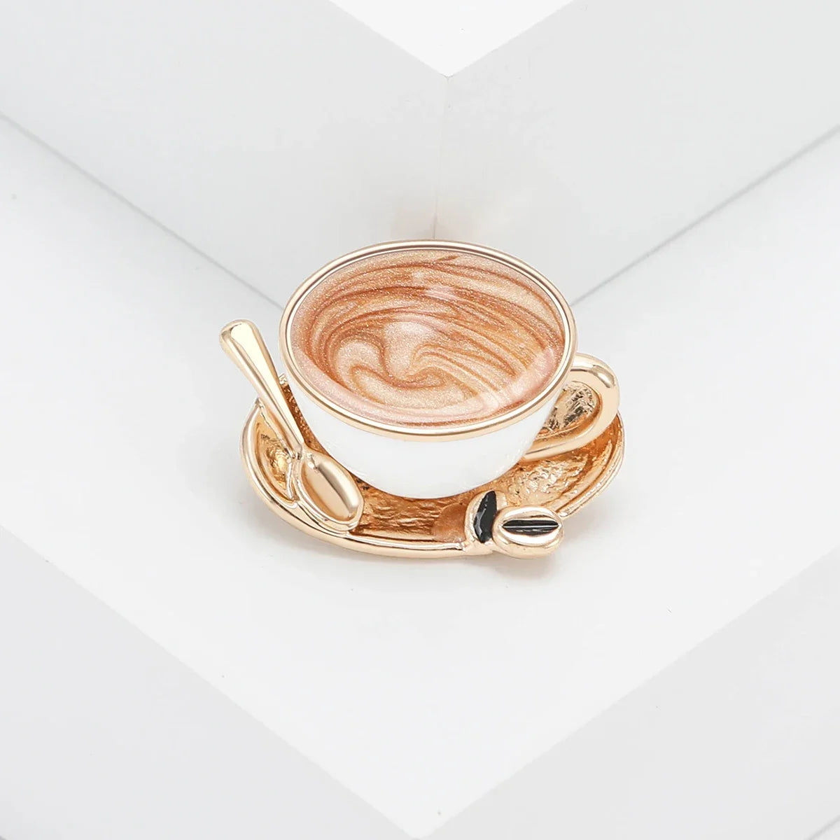 Enamel Coffee Brooches for Women Unisex Creative Cup Party Casual Brooch Pin Gifts