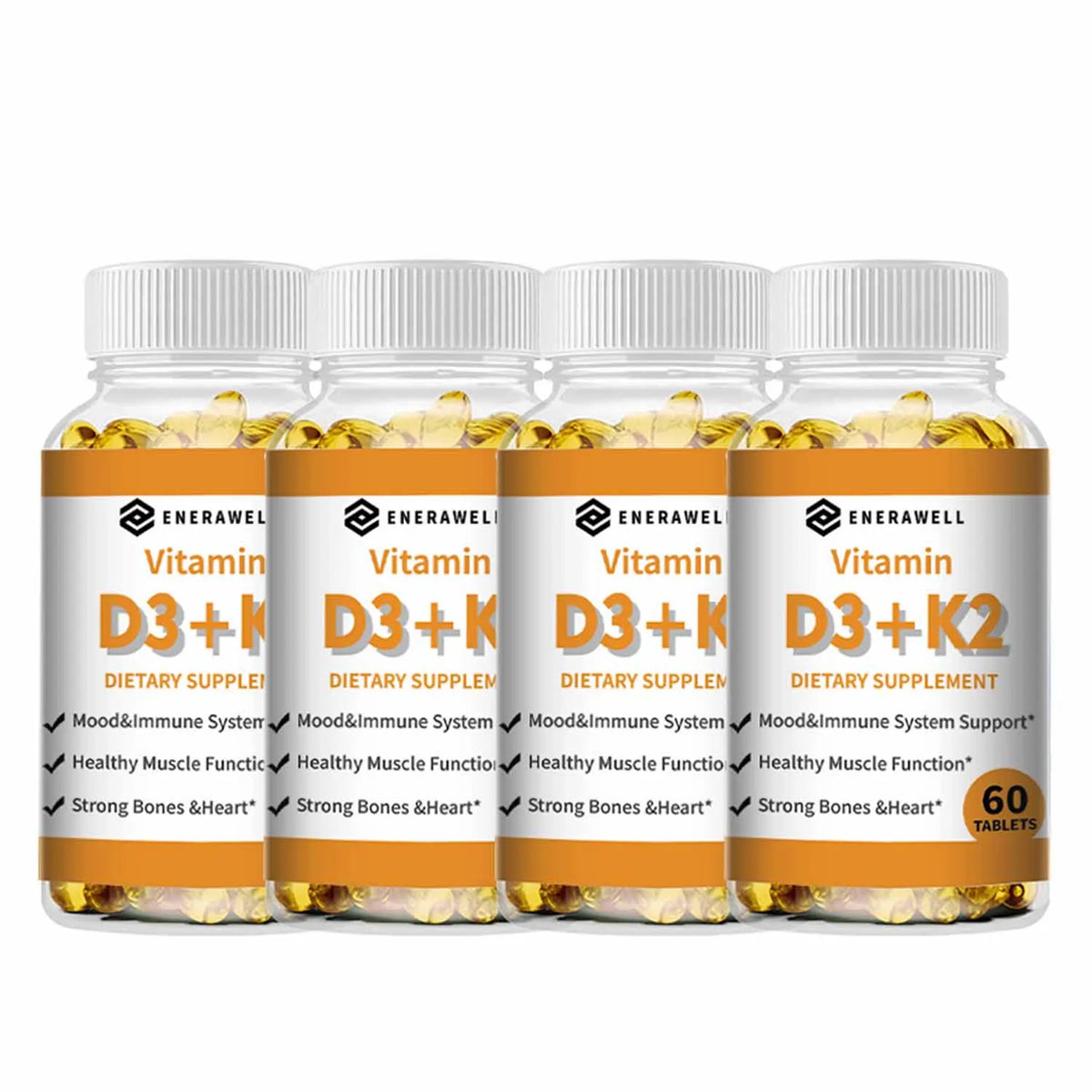 Vitamin D3 K2 Capsule - 20,000 IU Vitamin D3 Supports Bone & Teeth Health, Calcium Metabolism, Daily Body Wellness Supplement