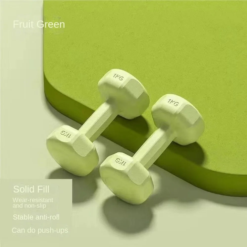 New 1kg Dumbbell Women's Fitness Home Equipment Kettlebell Children Primary School Men's Arm Muscle Yoga Small Dumbbell Set