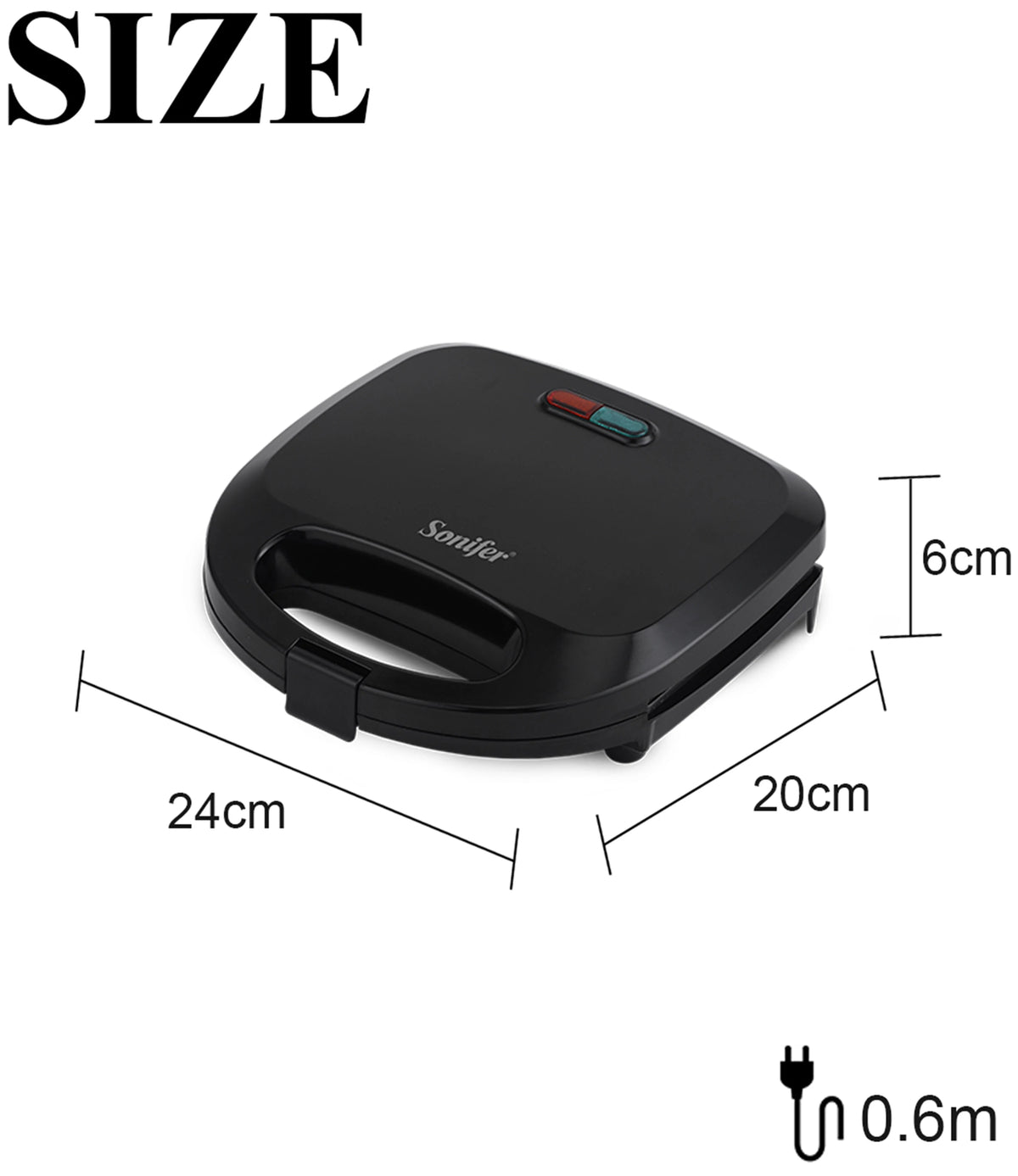 Electric Waffle Maker Panini 750W Sandwich Maker Cooking Kitchen Appliances Breakfast Waffles Machine Non-stick Iron Pan Sonifer