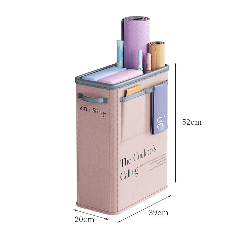 Foldable Fabric Storage Basket Yoga Storage Box Sundries Yoga Mat Organizing Home Sports Equipment Storage