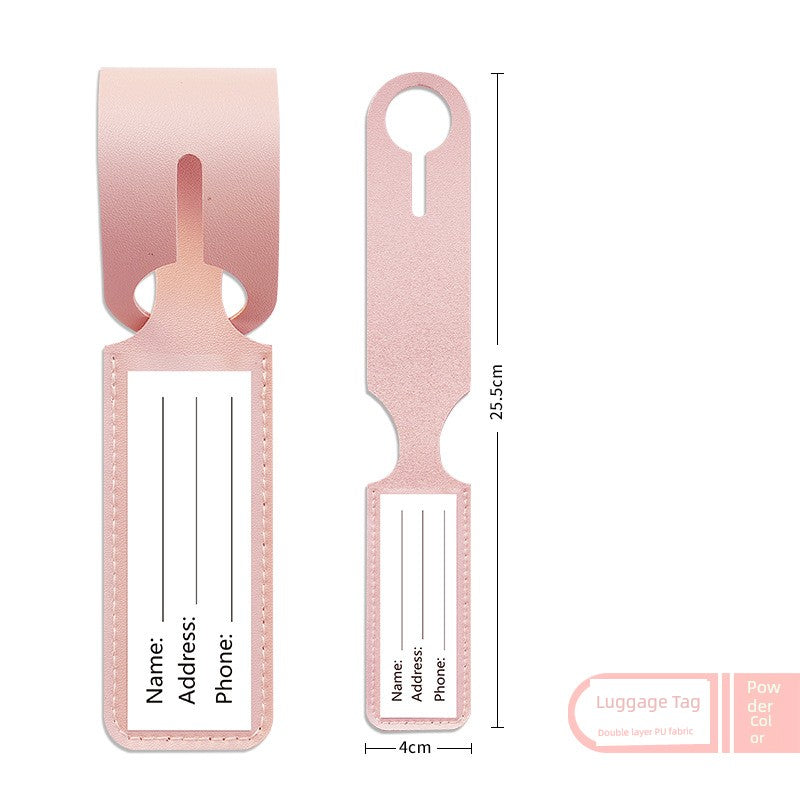 All-in-One Thickened Pu Luggage Tag Bags Anti-Lost Consignment Listing Signboard Travel Tag Printed Custom Logo