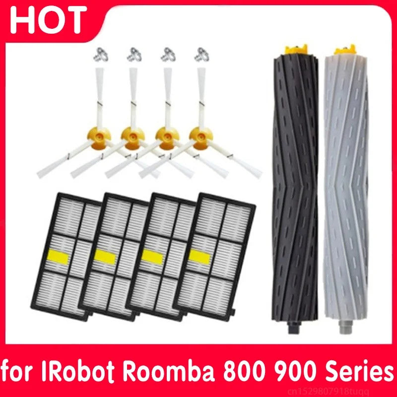 For iRobot Roomba Parts Kit Series 800 860 865 866 870 871 880 885 886 890 900 960 966 980 Main Side Brush Hepa Filter Dust Bag