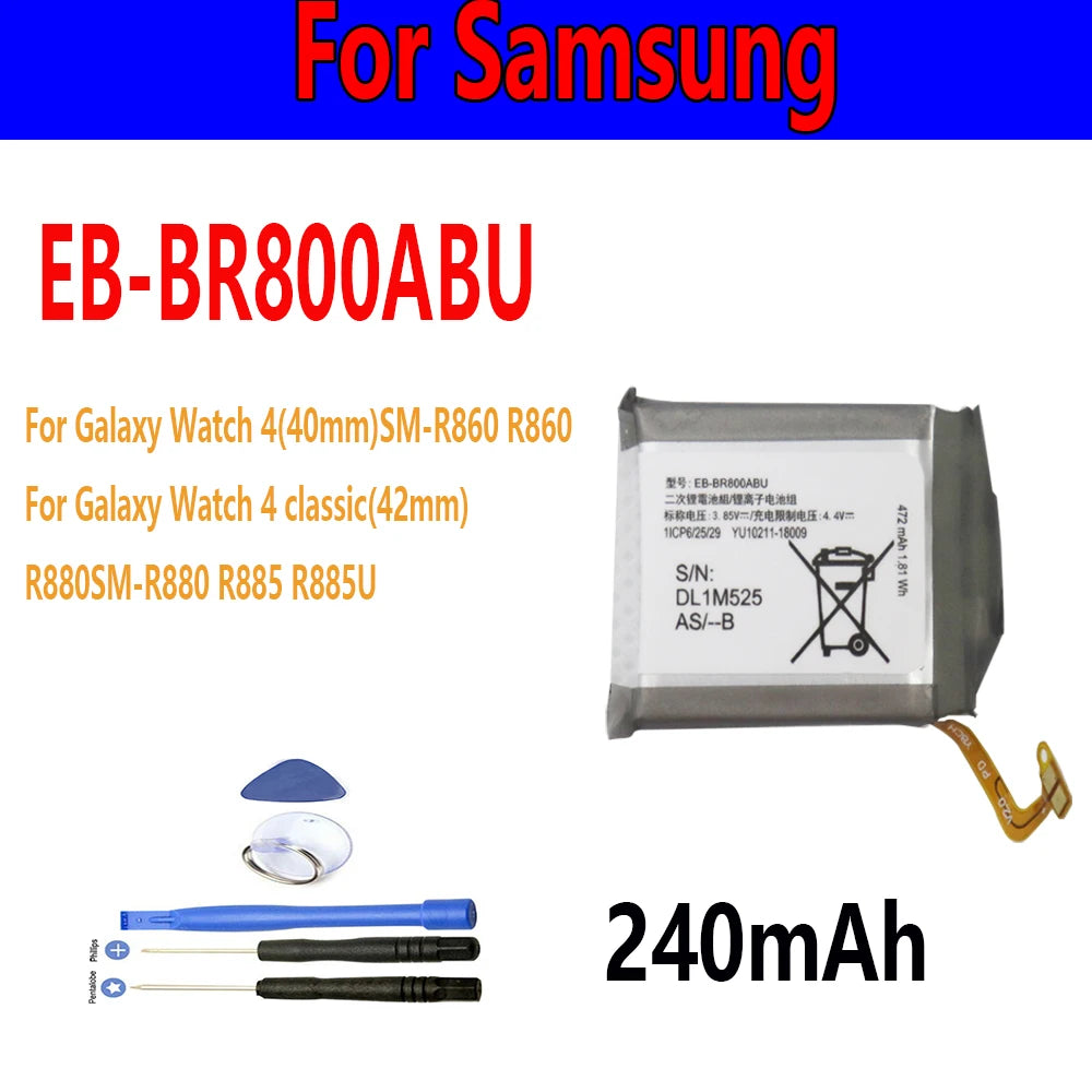 EB-BR880ABY BR890ABY For Galaxy Watch 4 40mm/42mm R860 R860R865U For Galaxy Watch 4 44mm/46mm R870 SM-R875U+tools
