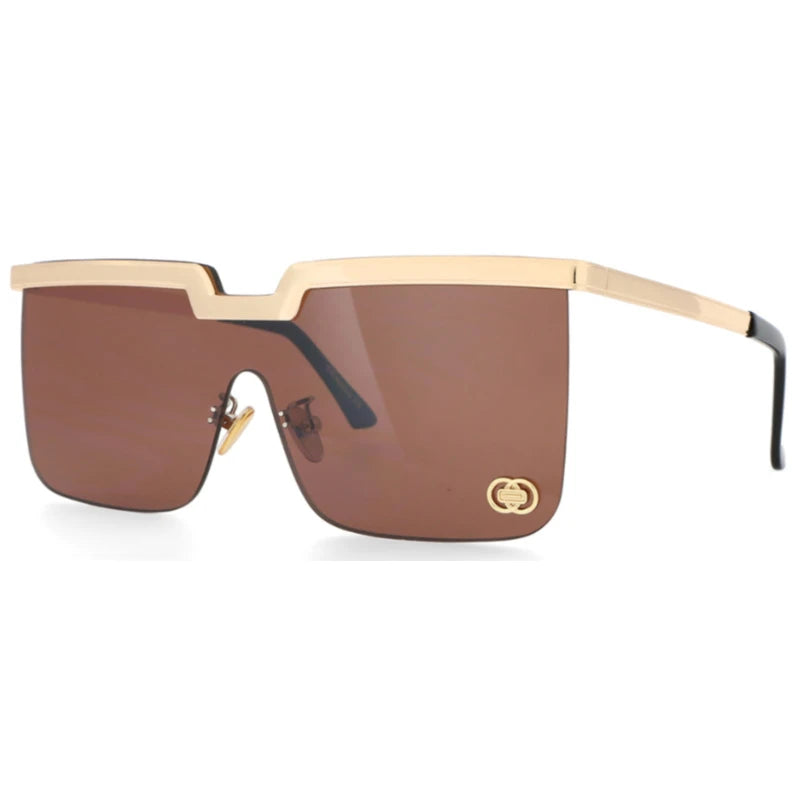 Rimless Sunglasses Rectangle Fashion Popular Women Shades Large Square Sun Glasses For Female Male Summer Traveling Oculos