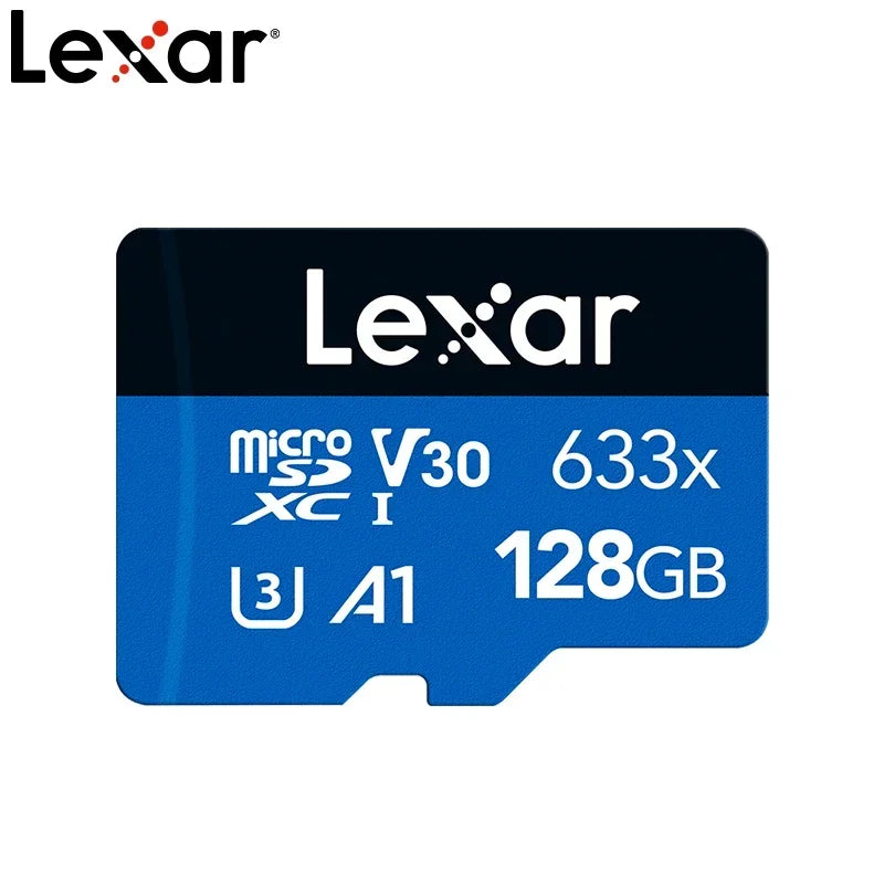 Lexar 633X Memory Card 128GB Class 10 Micro SD Card 64GB 32GB Flash Cards SDHC/SDXC UHS-I Blue TF Cards for Dashcam/Camcorder
