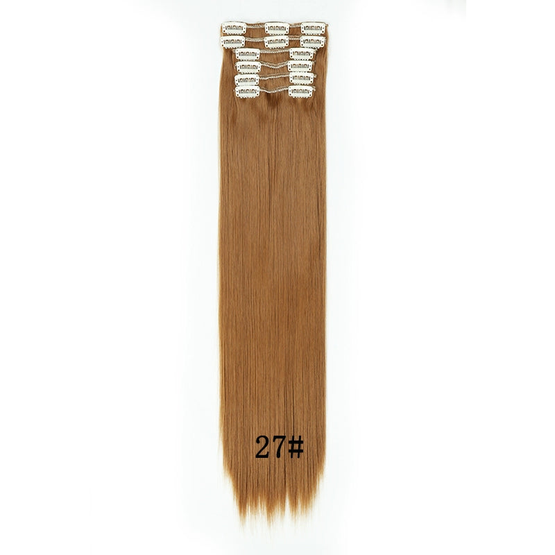 Wig Set One-Piece Seamless Long Straight Hair Piece Thickened Increase Hair Amount Nature Realistic Extension Hair Piece