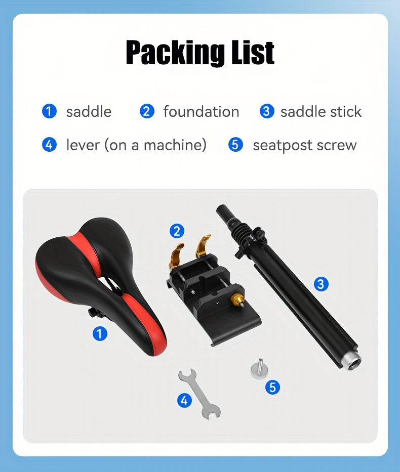 Suitable for Xiaomi M365/1S/Pro Electric Scooter, No-drill Upgrade Model Foldable Soft Bag Seat Cushion
