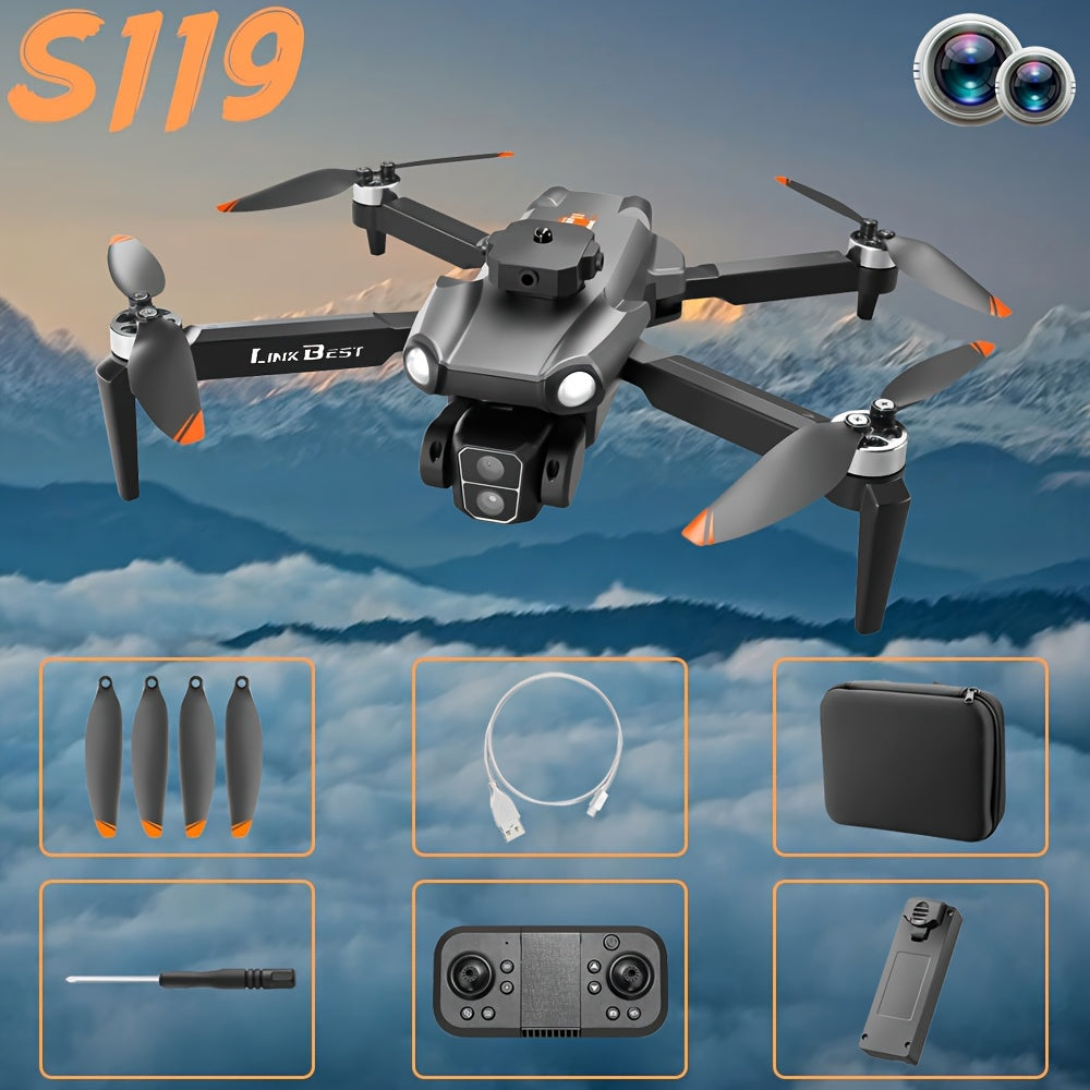New S132 UAV Drone with HD ESC Dual Camera, GPS Positioning, 360° Intelligent Obstacle Avoidance, Optical Flow Hovering, One-Key Takeoff, And Fail-Safe Return.Perfect for Beginners Men's Gifts