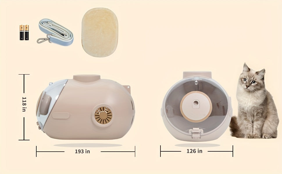 1 PCS 24L Breathable Submarine Cat Backpack Carrier - Ventilated Space Capsule for Small Medium Cats, Dogs, Puppies, Perfect for Traveling, Camping, Outdoors, Walking