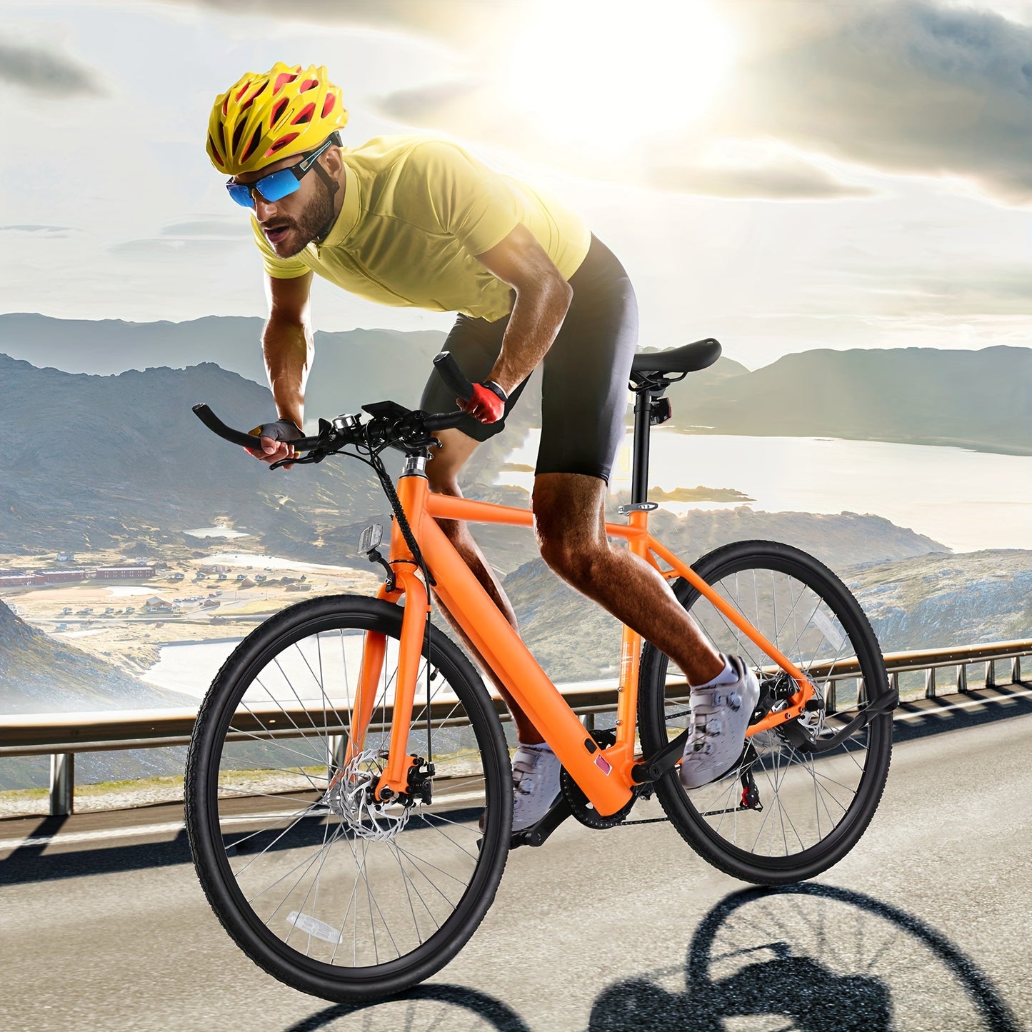 700C Electric Road Bike - 350W Motor Men Electric Bike Long Range, 36V 6.8Ah Battery Electric Motorcycle, Fast 3-Hour Charging Electric Scooter, Lightweight Frame, Bullhorn Handlebars Women Electric Bike - Perfect For Men & W