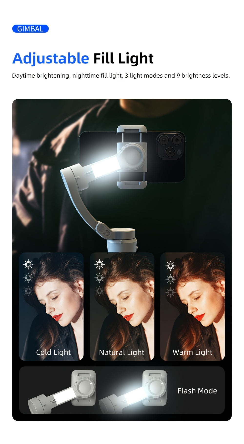 3-Axis Smartphone Gimbal with ActiveTrack, Auto Tracking, Portable & Foldable for Video Recording and Vlogging