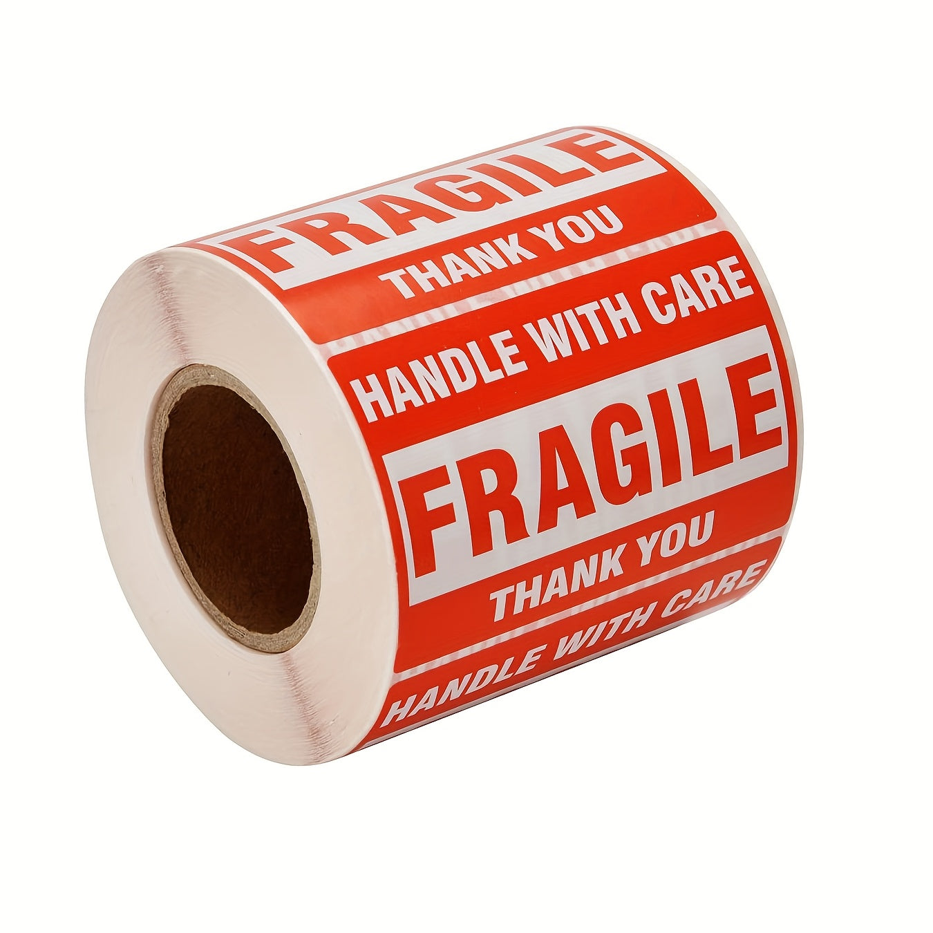 1 Roll 500 Fragile Shipping Labels, 3" x 2" Strong Adhesive Labels for Moving, Thank You, Warning Packaging - Durable Paper Stickers with Bold Text & Red Border, Shipping Labels for Packaging, Office Supplies, Label Stickers,