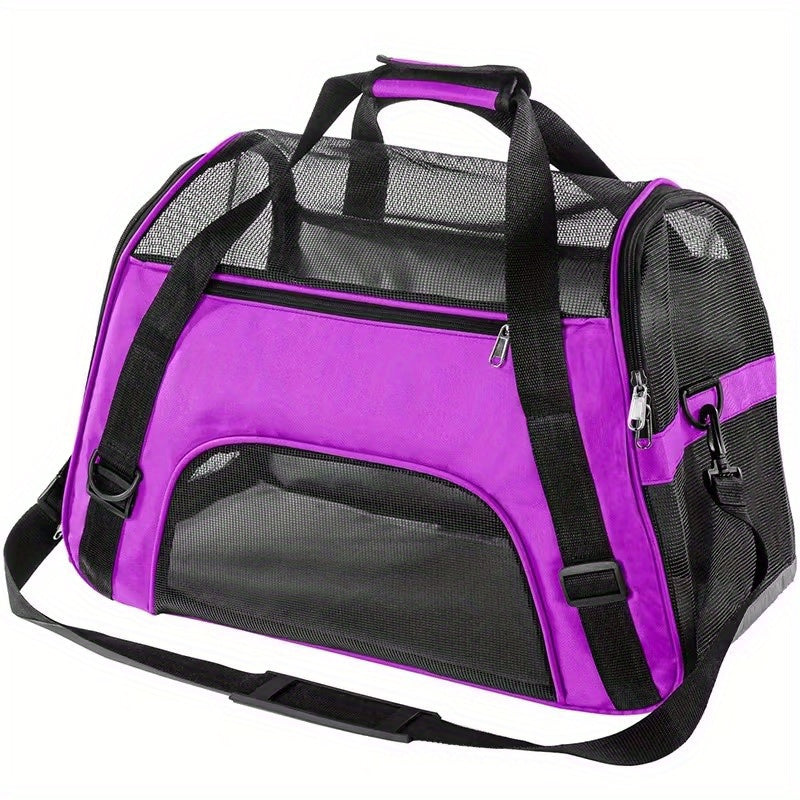 Airline Approved Cat Carrier Dog Carrier Pet Carrier - Soft-Sided Foldable Pet Bag With Breathable Mesh For Small Medium Cats Dogs Rabbit - For Pet Owners - Suitable for Travel & Vet Visits - Perfect Gift for Animal Lovers