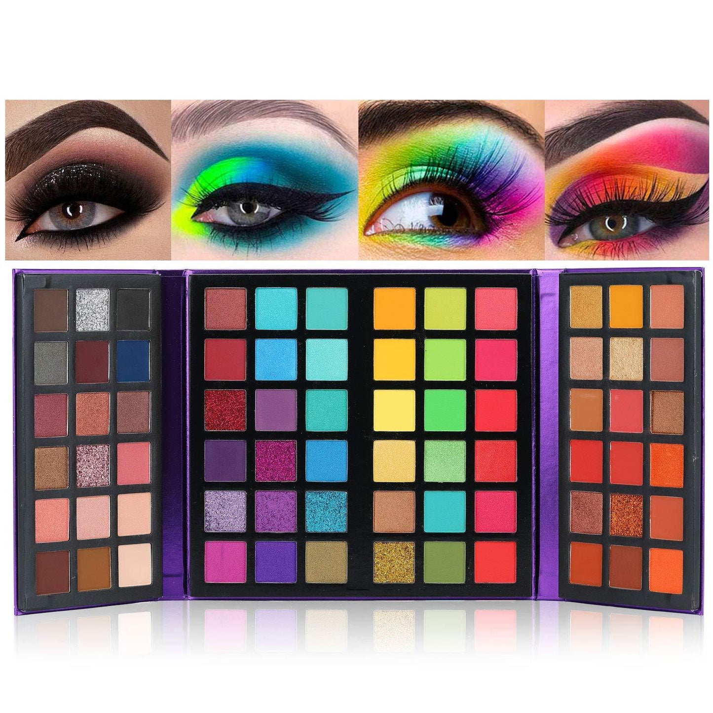 72 Color Eyeshadow Palette Color Board Shimmer Matte Nude Natural All In One, Carnival/Mardi Gras/Masquerade