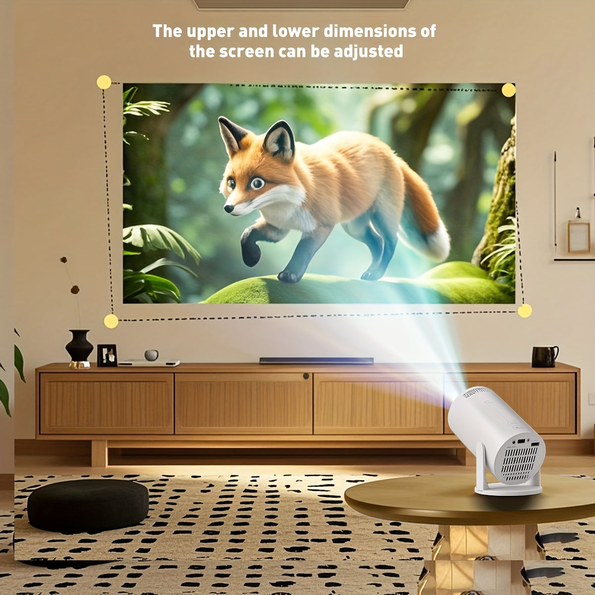 [HD Projector For Home] 1080P High-Definition Projector | Keystone Correction, Fast Focus, 180° Rotation, Compatible With Phones, Tablets & Laptops, Perfect For Home Theater, Black Friday Deals & Holiday Gifts