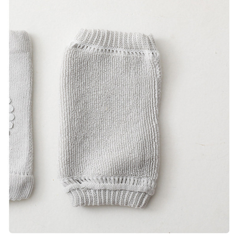 Baby Knee Pads Socks Set for Girls Boys Summer Solid Color Anti Slip Socks Kid Crawling Safety Floor Sock Leg Knee Protector