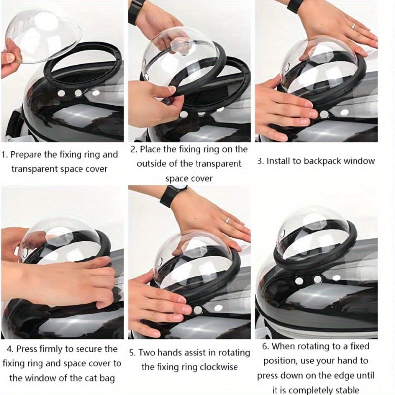 1pc Transparent Breathable And Insulated Pet Carrier, Thickened Transparent Cover, Anti-pressure Cat Backpack