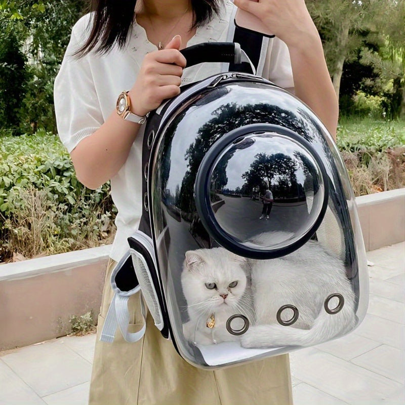 1pc Transparent Breathable And Insulated Pet Carrier, Thickened Transparent Cover, Anti-pressure Cat Backpack