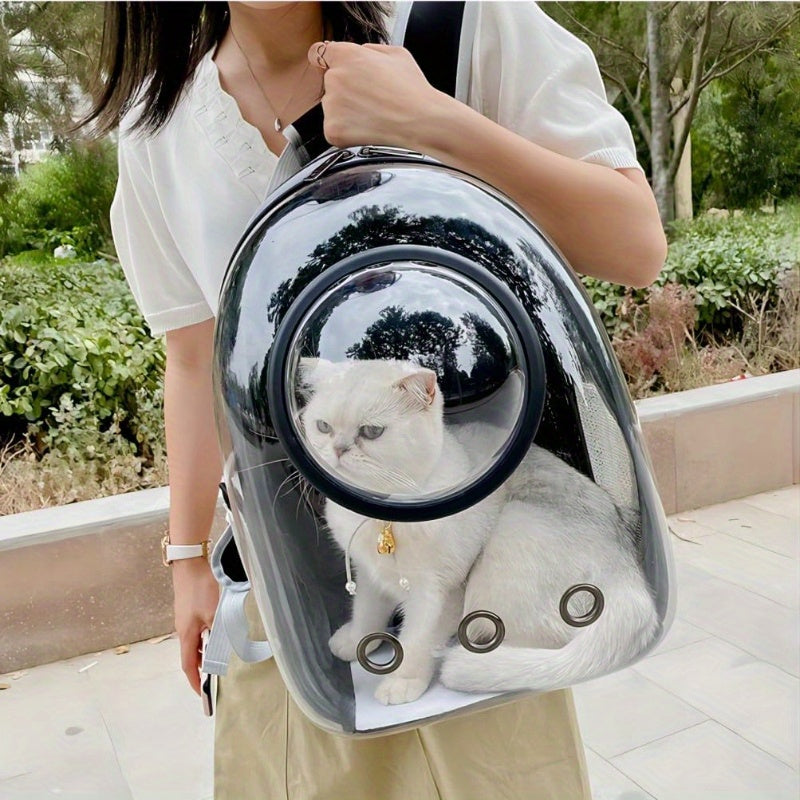 1pc Transparent Breathable And Insulated Pet Carrier, Thickened Transparent Cover, Anti-pressure Cat Backpack