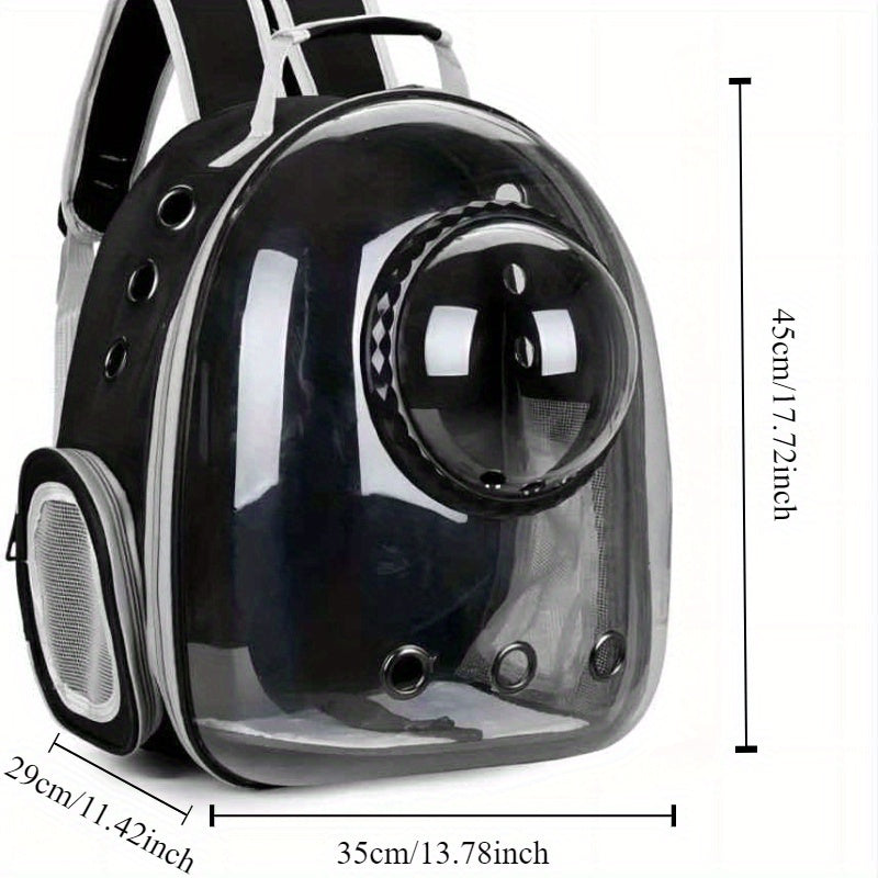 1pc Transparent Breathable And Insulated Pet Carrier, Thickened Transparent Cover, Anti-pressure Cat Backpack