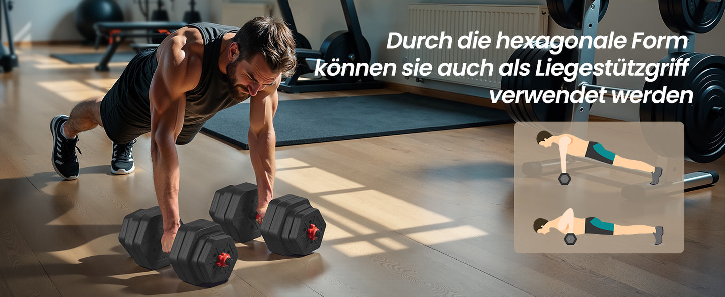 SONGMICS dumbbell set dumbbells Hexagon Short dumbbell set Workout Fitness Training Weightlifting