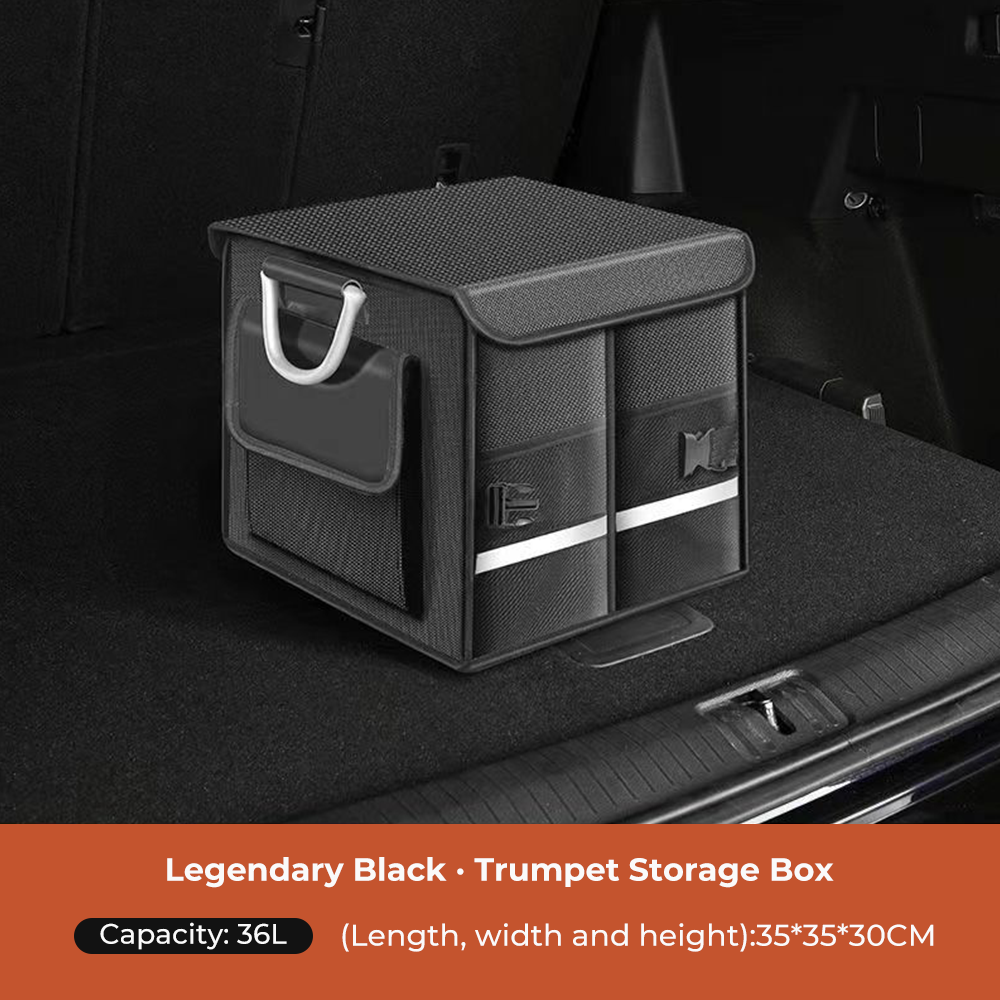 Foldable Trunk Storage Box Waterproof Oxford Cloth 110L Large-Capacity Car Organizer for Camping/Fishing Easy to Carry