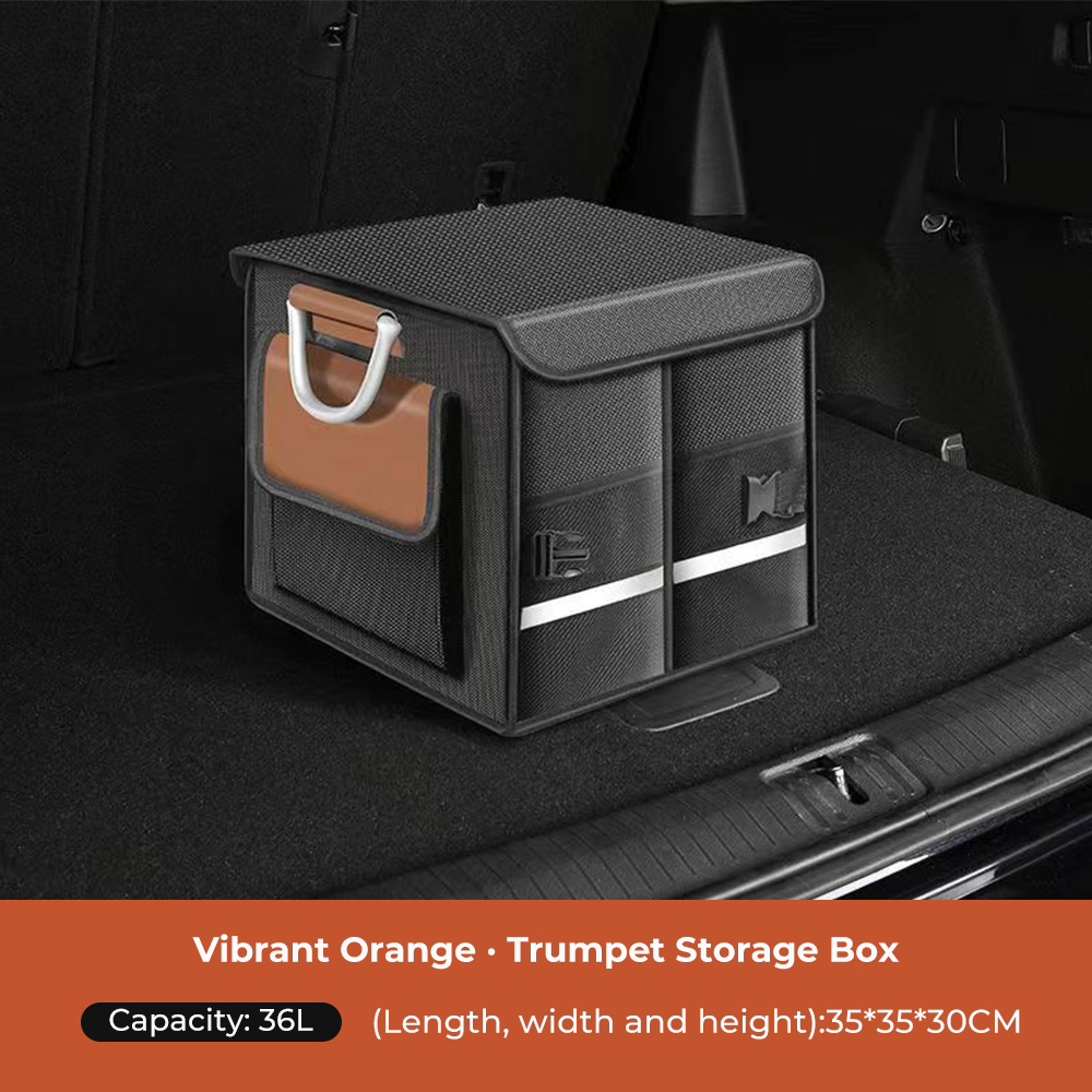 Foldable Trunk Storage Box Waterproof Oxford Cloth 110L Large-Capacity Car Organizer for Camping/Fishing Easy to Carry