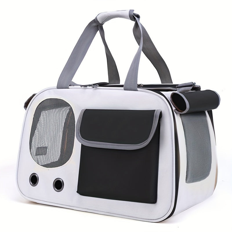 Lightweight Portable And Foldable Pet Cat Carrier, Breathable, And Durable